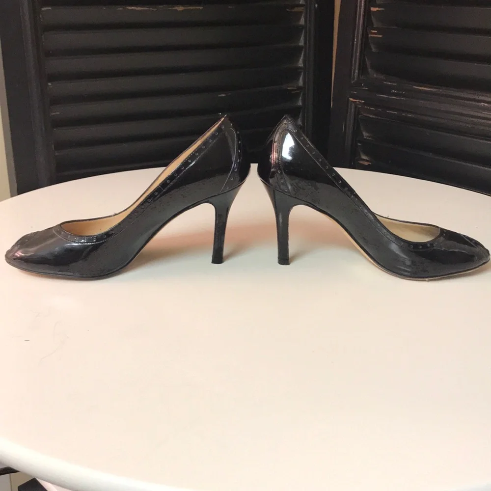 Kate Spade patent leather peep‎ toe heels 7.5 ✨